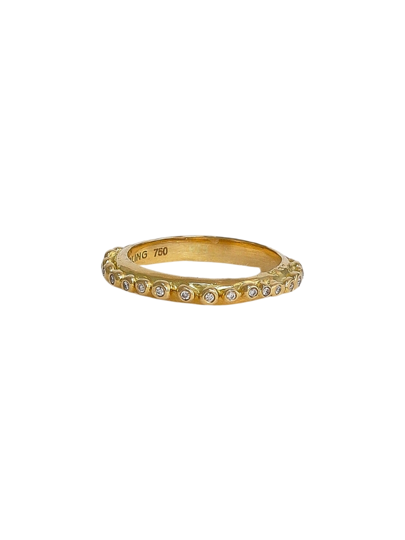 Harmonia ring with diamond - solid gold